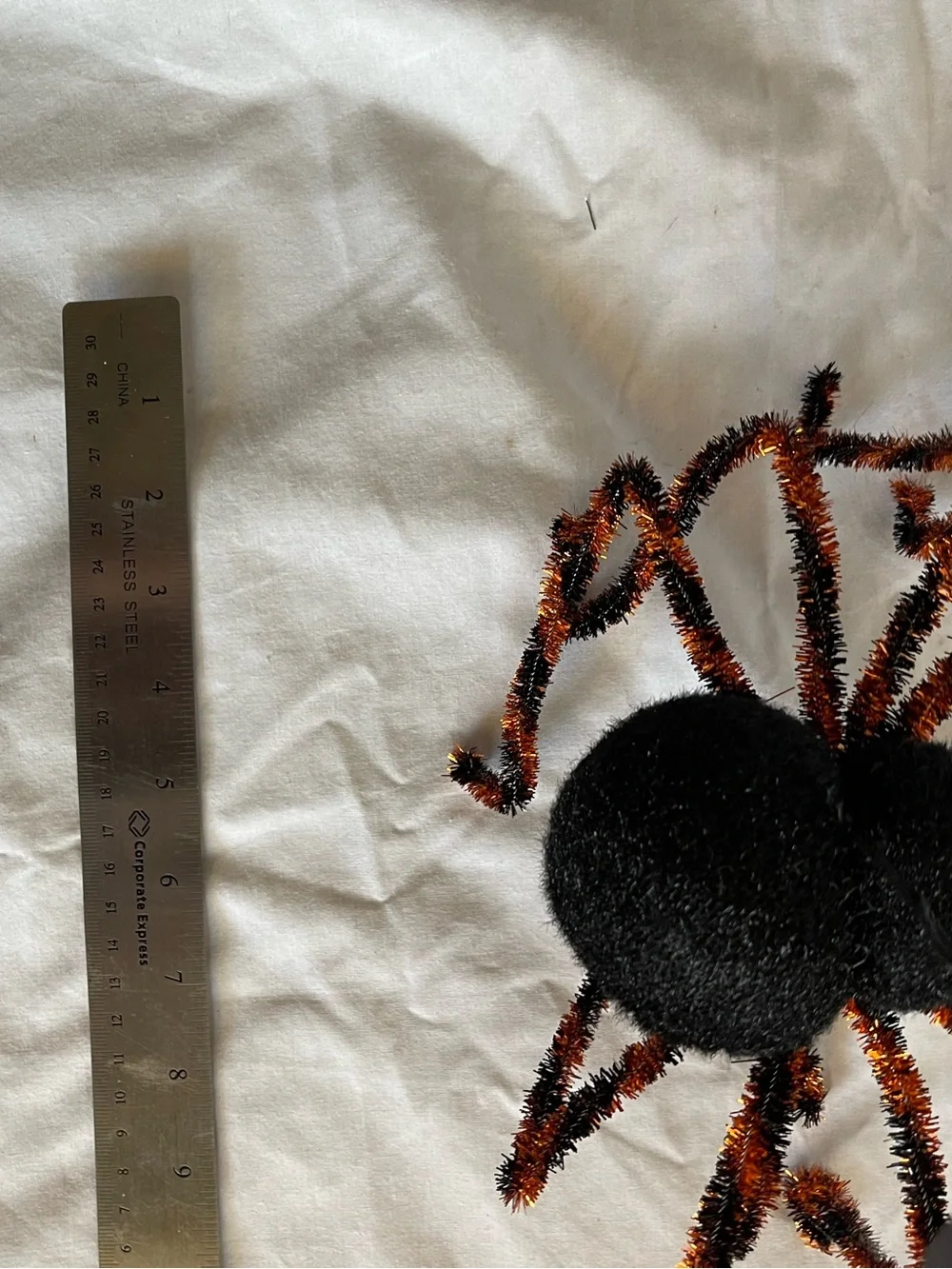 3 Vintage Posable Spiders With Black Netting for web Halloween Decor Props